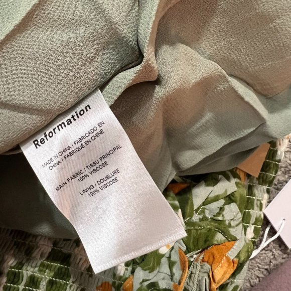 Reformation Inka Dress in Orange Grove - Picture 8 of 14